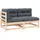 vidaXL Garten-Lounge-Set 2-tlg. Kiefer Massivholz silber