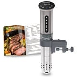 KitchenBoss Sous Vide Garer Stick Präzisionskocher•1100W •360° Zirkulation•40°C-90°C Temperaturbereich • IPX7 Wasserdicht • LED Touch Display