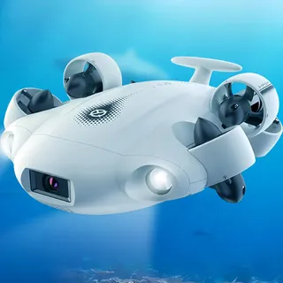 CAMOLECH FIFISH V-EVO 4K Unterwasser Drohne mit Roboterarm AI Vision Lock 360° Omnidirektionale Bewegung 100M Tauchen Unterwasser ROV (Standard Set)