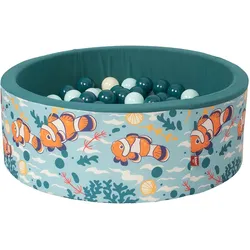 Bällebad KNORRTOYS "Soft, Clownfish", bunt (clownfish), Bällebäder, KinderH:33cm Ø:82cm, Baumwollstoff, Schaumstoff, inklusive 150 Bälle; Made in Europe, H:33cm Ø:82cm