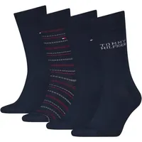 Tommy Hilfiger Socken (4 Paar), mit dezenter Logoprägung, blau