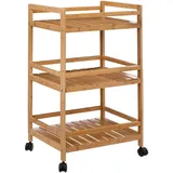 5five simply smart 5five - beistelltisch 3 ebenen mittel modell "linha" bambus