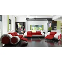 JVmoebel Sofa DESIGNER SOFA SOFAGARNITUR 3/2/1 mit USB, RELAX COUCH POLSTERGARNITUR, Made in Europa rot