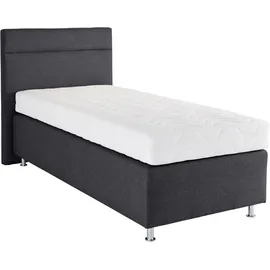Westfalia Schlafkomfort Boxspringbett, wahlweise mit LED-Beleuchtung, grau