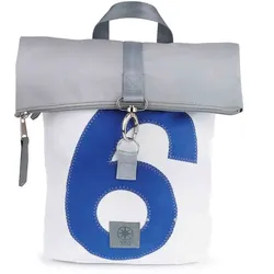 360° Taschen Möwe Rucksack weiß / grau, Zahl blau