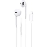 COFI Sunix Earphones In-Ear Ohrhörer Stereo Sound Kopfhörer mit Fernbedienung und Mikrofon Typ-C Anschluss in Weiß