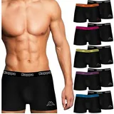 Kappa Boxershorts Herren 10er Pack – Unterhosen Größen M-XXL, Hochwertige Baumwolle (Spar-Set) Elastischer Bund mit Kappa-Logo XXL