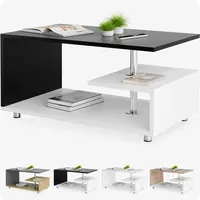 CASARIA Couchtisch Orlando Weiß/Schwarz 95x55x50cm