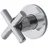 Aloni Design Absperrventil Taharet / Bidet WC Unterputz Wandarmatur silber 1/2 Zoll