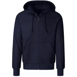 TRIGEMA Sweatjacke "TRIGEMA Sweatjacke mit Kapuze", Herren, Gr. S, blau (navy), 70% Baumwolle, 30% Polyester, Basic, Sweatjacken