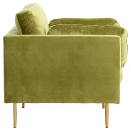 VCM Sessel Boom Textil 110 x 84 x 86 cm Grün/Gold mit Kissen