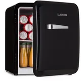 Klarstein Kühlschrank, Mini-Kühlschrank für Getränke, Kühlschrank Klein, Kleiner Kühlschrank Lautlos, Skincare Fridge, Vintage Design, Camping Kühlschrank, Minikühlschrank für Zimmer, 0-10°C, 48 L