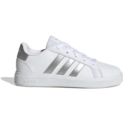 ADIDAS Kinder Halbschuhe Grand Court Lifestyle, FTWWHT/MSILVE/MSILVE, 37 1⁄3