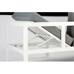 BEST 3-tlg. Lounge-Gruppe Rhodos weiss/grau 98693000