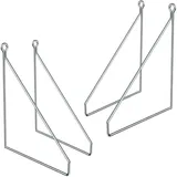 ML-Design 4 Stück Regalhalterung 200mm Silber Metall Dreieckige Schwebe Regal