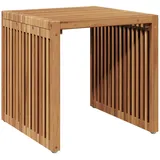 vidaXL Garten-Beistelltisch + Gartenservierwagen, Garten Beistelltisch 45x42,5x45 cm Massivholz Teak