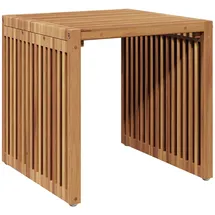 vidaXL Garten-Beistelltisch + Gartenservierwagen, Garten Beistelltisch 45x42,5x45 cm Massivholz Teak
