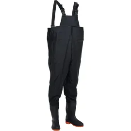 vidaXL Wathose mit Stiefeln, Schwarz Größe 44 - vidaXL