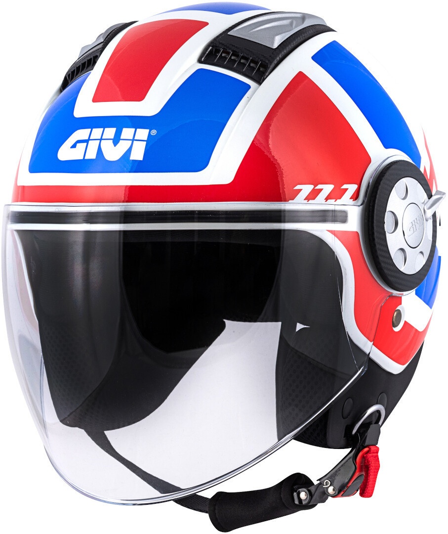 GIVI 11.1 Air Jet-R Class Jet Helm, wit-rood-blauw, M Voorman