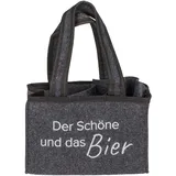 Out of the Blue Der Schöne und das Bier grau 24 x 15 cm