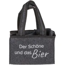 Out of the Blue Der Schöne und das Bier grau 24 x 15 cm