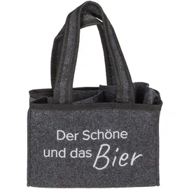 Out of the Blue Der Schöne und das Bier grau 24 x 15 cm