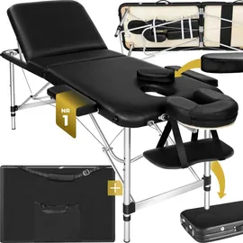 Tectake tectake® 3 Zonen Massageliege Breite 61 cm, Polsterung 5 cm, mit Aluminiumgestell, 210 x 95 x 90 cm
