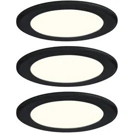 Paulmann LED Möbeleinbauleuchten 3er-Set 65mm 3x2,5W 3x180lm 230/12V 3000K Schwarz matt