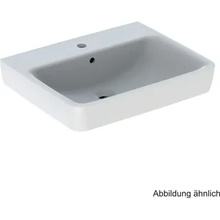 Geberit Renova Plan Waschtisch 60x48 cm, 1 Hahnloch mit Überlauf, weiß