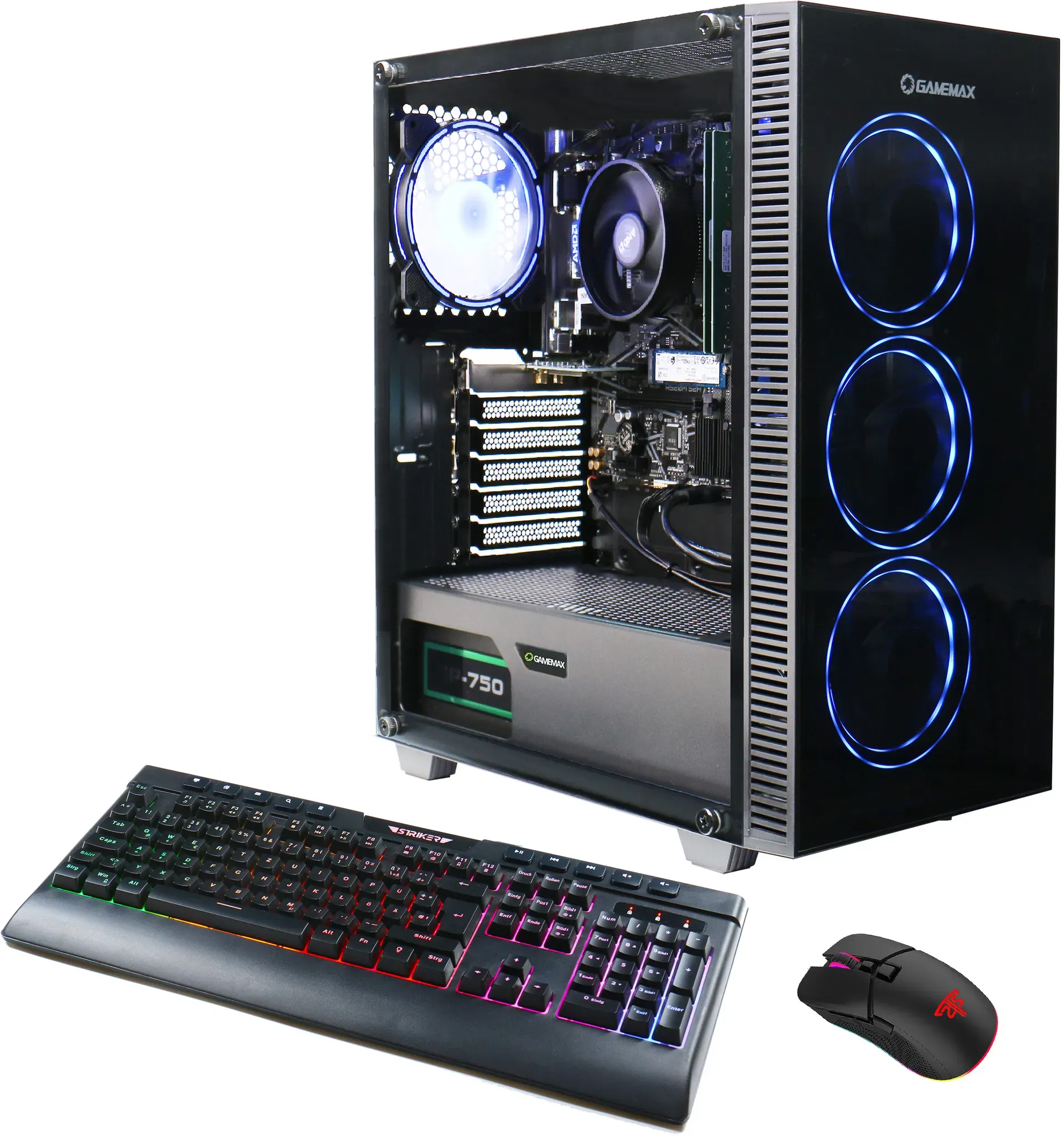 GAMEMAX Gaming-PC "Draco XD 7367", schwarz, Microsoft Windows 11 Home (64 Bit), 32 GB RAM 1000 GB SSD, Computer, DDR5 RAM, Windows 11