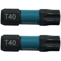 Makita Bit T40 25 mm Schrauben Befestigen 2 Stück Impact Black B-63703