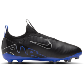 Nike Jr. Zoom Vapor 15 Academy Fg/Mg Fußballschuh, Black Chrome Hyper Royal, 29.5