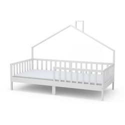 Livinity Kinderbett Jugendbett Justus mit Matratze 90×200 cm weiß 96.5 cm x 208 cm