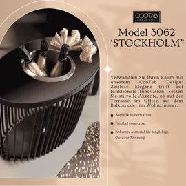 cootab cooler table Stockholm Schwarz Kunststoff 35 x 26 cm