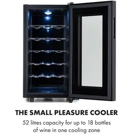 Klarstein Bellevin 18 Uno Weinkühlschrank 52 Liter 11-18°C SingleZone