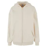 URBAN CLASSICS Zip-Kapuzenpullover in whitesand | Gr.: S