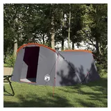 vidaXL Tunnelzelt 4-Personen Grau/Orange