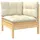 vidaXL Garten-Lounge-Set 3-tlg. creme Kiefer