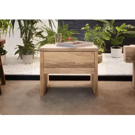 Massivmoebel24 Nachttisch Wildeiche 50x35x40 bianco geölt JANGALI #119