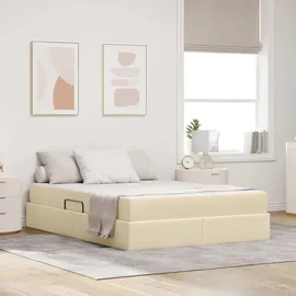 vidaXL Aufbewahrungsbett 140 x 200 cm Weiß