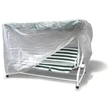 Schutzhüllen für Hollywoodschaukeln - 250 x 150 x 160 cm (B x T x H) - transparente Abdeckhülle aus Polyethylen - für 4-Sitzer - verstärkter Rand