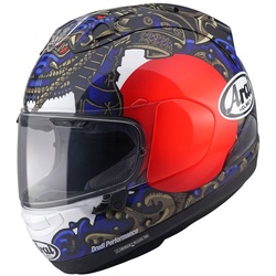 Arai RX-7V Evo Samurai Helm, rot-blau, Größe M für Männer