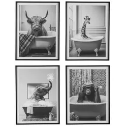 Bild Tiere in Badewanne ANIMAL FREAKY - schwarz