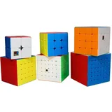 Zauberwürfel Puzzle Cubes Set 6 Puzzle Cubes Collection Stickerless 2x2 bis 7...