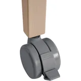 Möbelrolle PAIDI "Rollensatz Beistellbett", grau, B:5cm H:6cm, ABS-Kunststoff, Möbelrollen, 4er Pack feststellbar