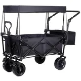 RUVOO Bollerwagen Faltbar Handwagen Campingwagen Klappwagen, Tragbar, Verstellbar, Gartenwagen Mit Markise Für Picknicks, Camping, Einkaufen, Strände Strandwagen Transportwagen (Color : F)