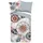 Muller Textil Ralvira Blumen/Blätter/Grau 200 x 200 cm + 2 x 80 x 80 cm