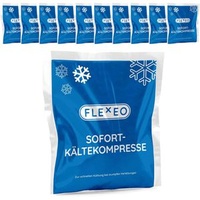 Flexeo Kühlkompresse 10 Stück, Sofort-Kältekompresse, Einweg, 17 x 15cm