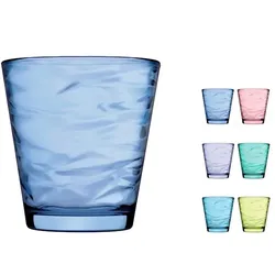 Konfekt 6 Origami Gläser Glas Origami sortiert weiche Farben cl 24,5