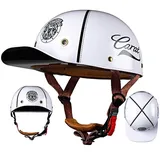 Motorrad Halbschalen Halbhelm Halbschalenhelm Baseballmütze-Helm Baseball Cap Brain-Cap Motorradhelm Mit ECE Cruiser Chopper Scooter Helm Für Bike Cruiser Chopper Moped Scooter